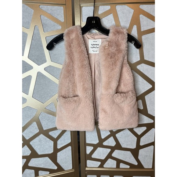 Zara Other - Zara Kids Girls Outerwear Vest Jacket Faux Fur 6/7 Pink